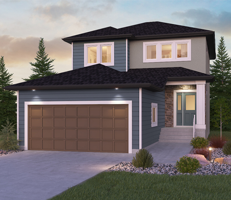 DG 11 A Dawson 2-storey home with vinyl siding and stucco Broadview Homes Winnipeg