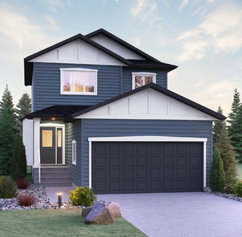 DG 8 A Thorncliff 2-Storey Home with vinyl siding and vertical gable ends Broadview Homes Winnipeg