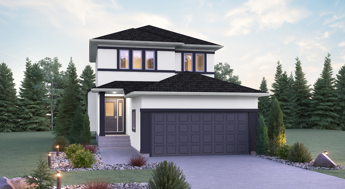 DG 8 B the thorncliff broadview homes winnipeg 2-storey home with stucco exterior