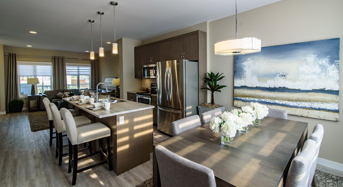 7. Dining Room Kitchen and Great Room - RG 10 The Remmington Broadview Homes Winnipeg