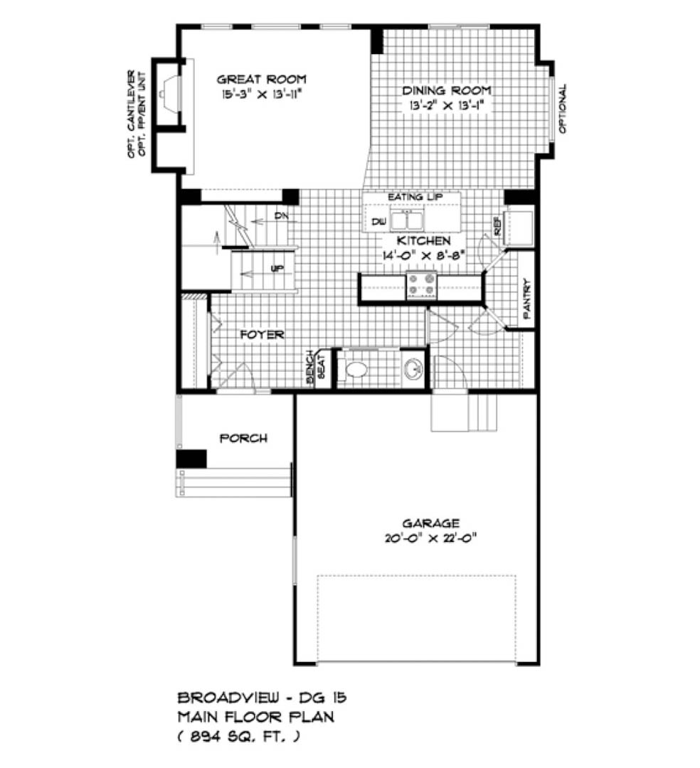 Floor Plan Feature: The Avalon Main Floor Plan Image