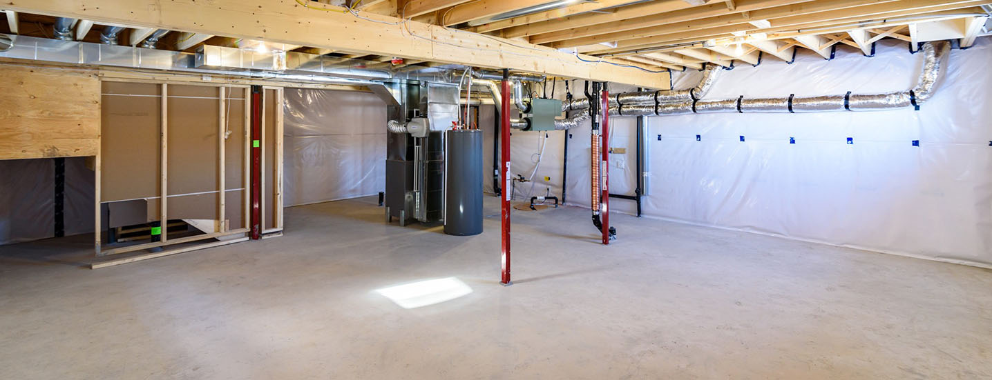 basement with teleposts