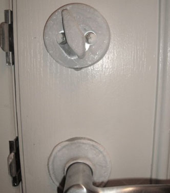 frosted door