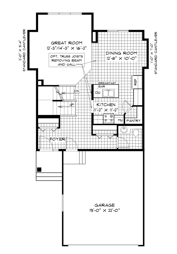 Main Floor Plan - 778 Sq. Ft. 