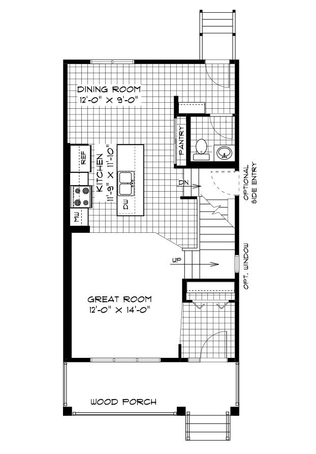 Main Floor Plan - 671 Sq. Ft.