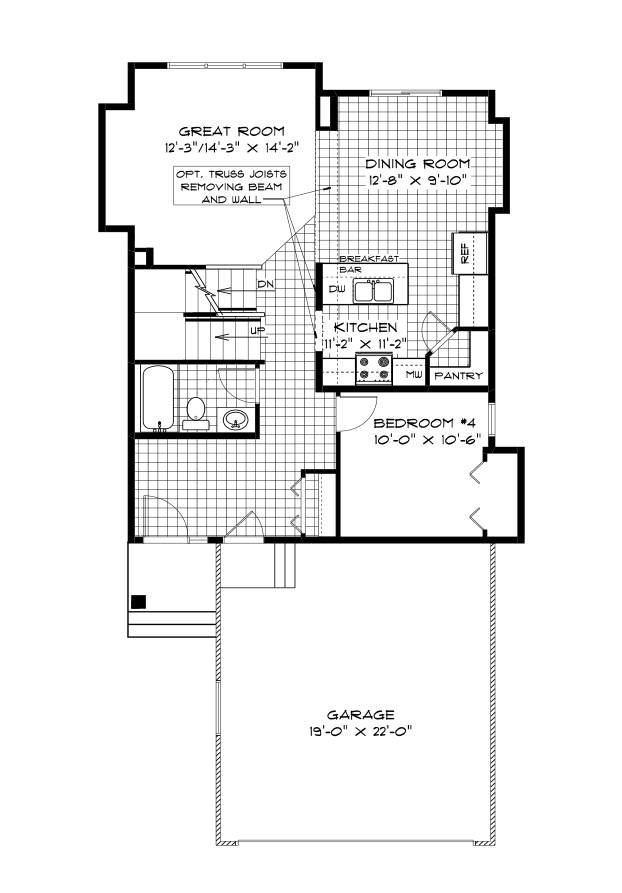 Main Floor Plan - 904 Sq. Ft.