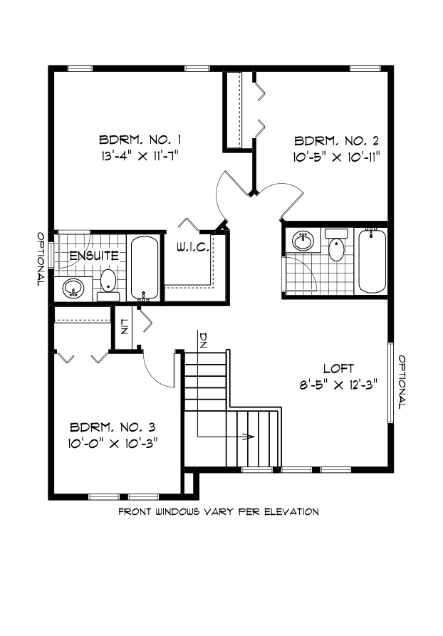 Second Floor Plan - 849 Sq. Ft. 