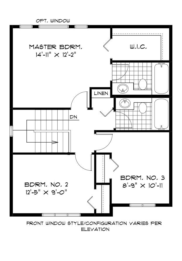 Second Floor Plan - 723 Sq. Ft. 