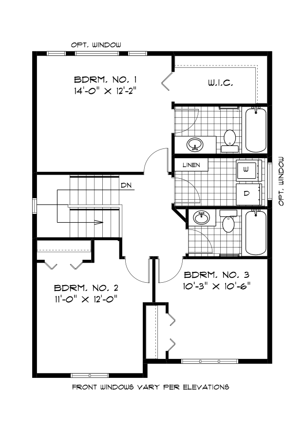 Second Floor Plan - 843 Sq. Ft.