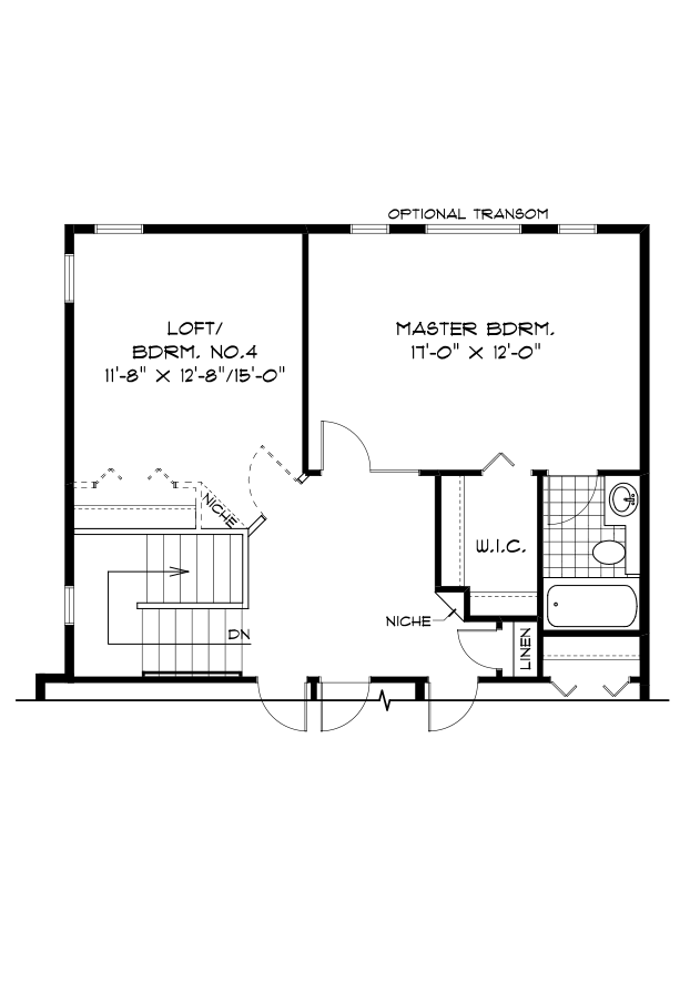 Second Floor Plan - 810 Sq. Ft.