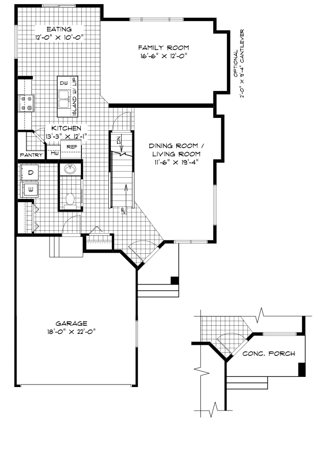 Partial Floor Plan - Elevation 'C' 