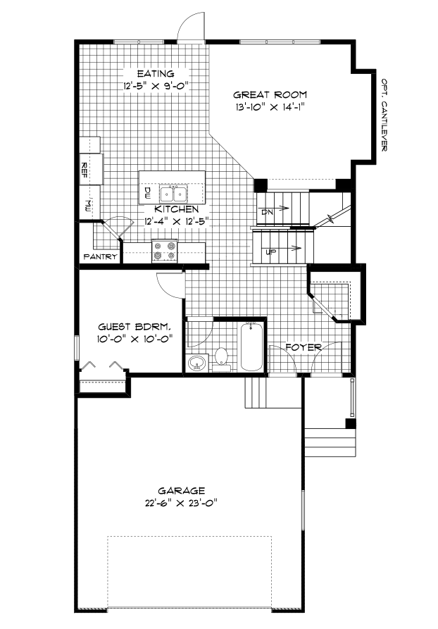 Main Floor Plan - 924 Sq. Ft.