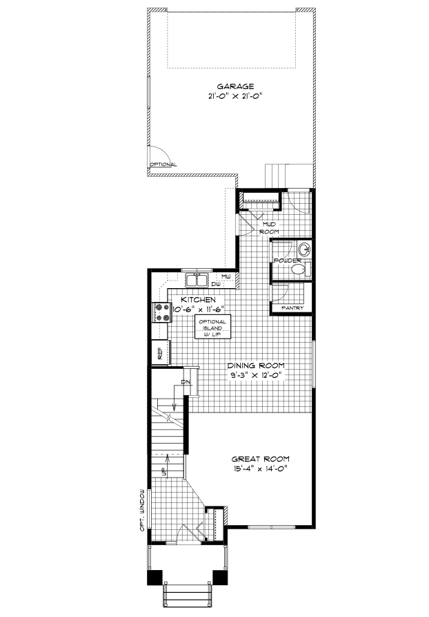 Main Floor Plan - 802 Sq. Ft.