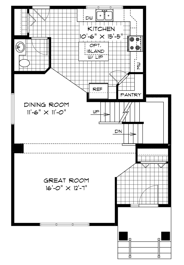Main Floor Plan - 810 Sq. Ft.