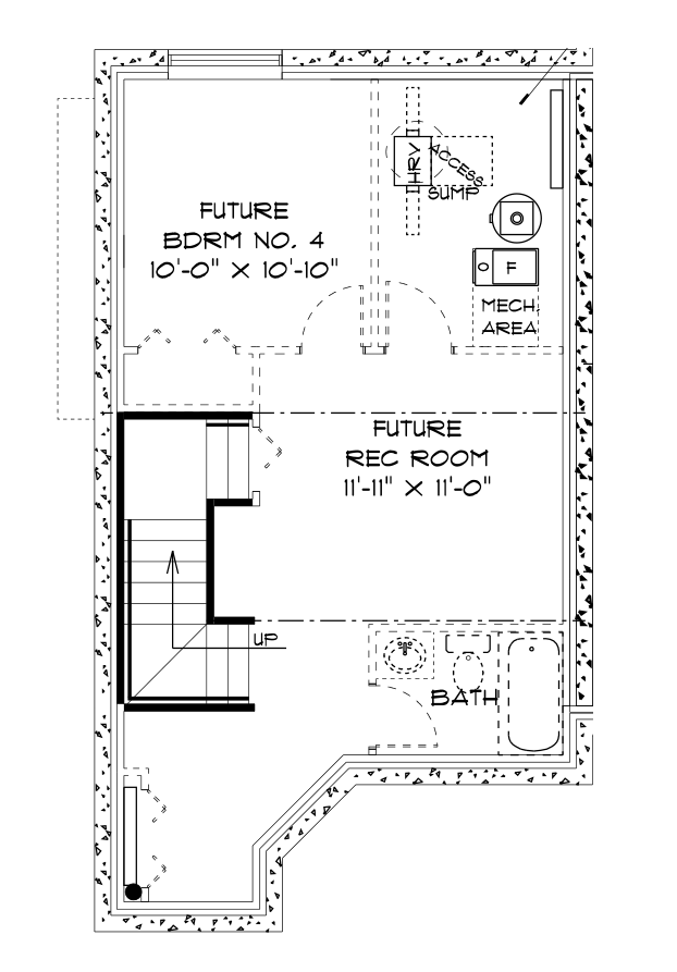 Optional Lower Level Floor Plan Unit 1 (Finished Area: 403 Sq. Ft.)