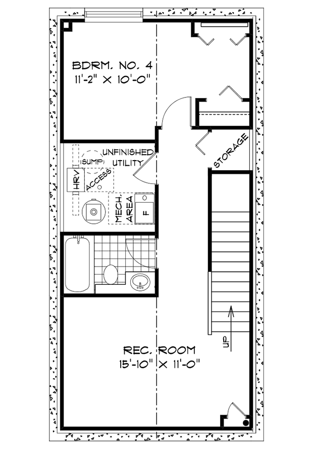 Optional Lower Level Floor Plan (Finished Area: 421 Sq. Ft.) 