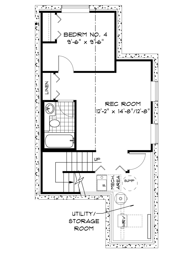 Optional Lower Level Floor Plan - Unit 2 (Finished Area: 435 Sq. Ft.)