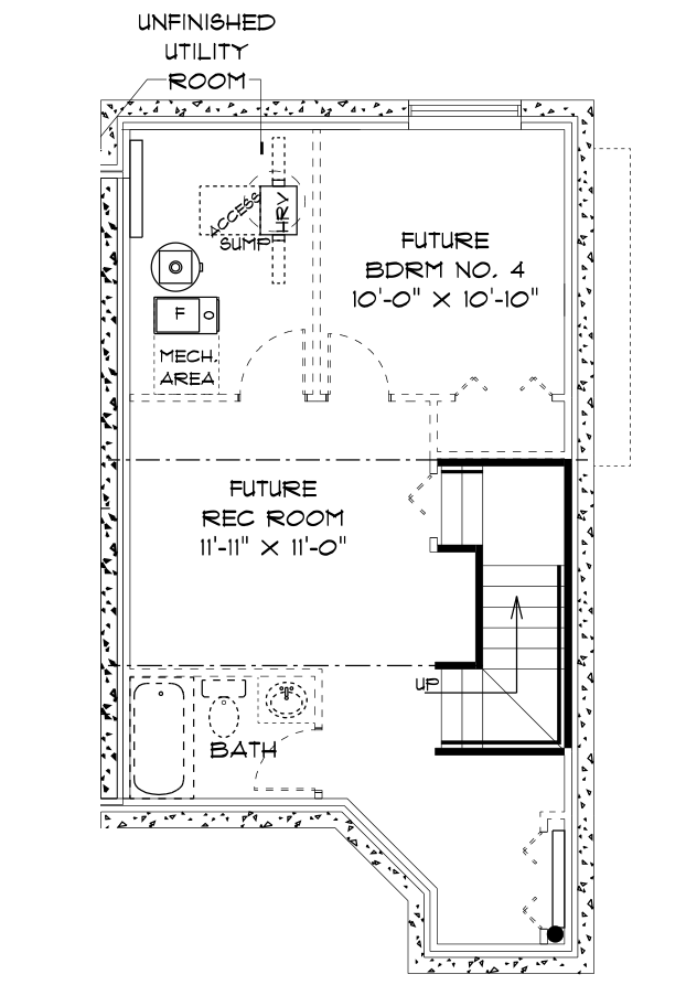 Optional Lower Level Floor Plan Unit 2 (Finished Area: 403 Sq. Ft.)