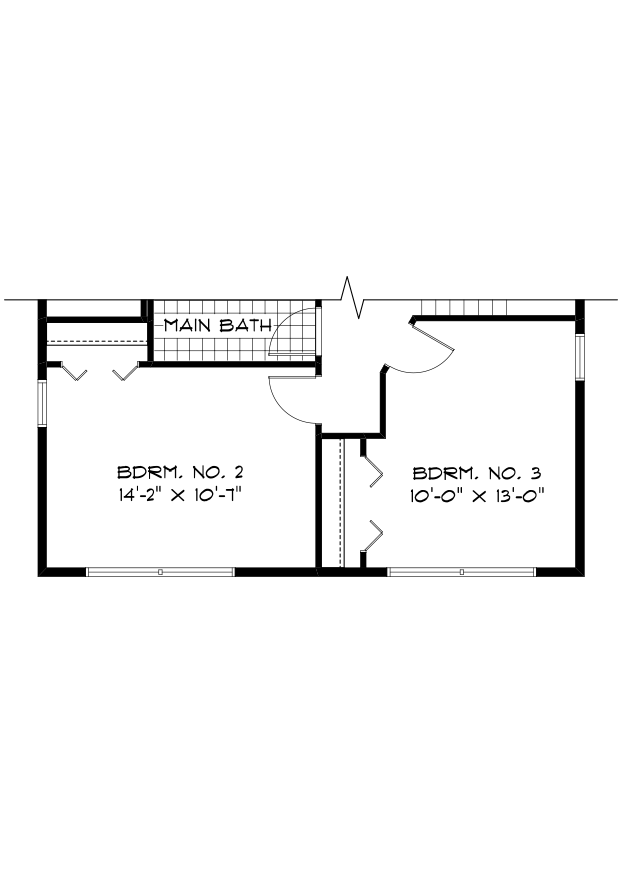 Partial Second Floor Plan - 913 Sq. Ft.