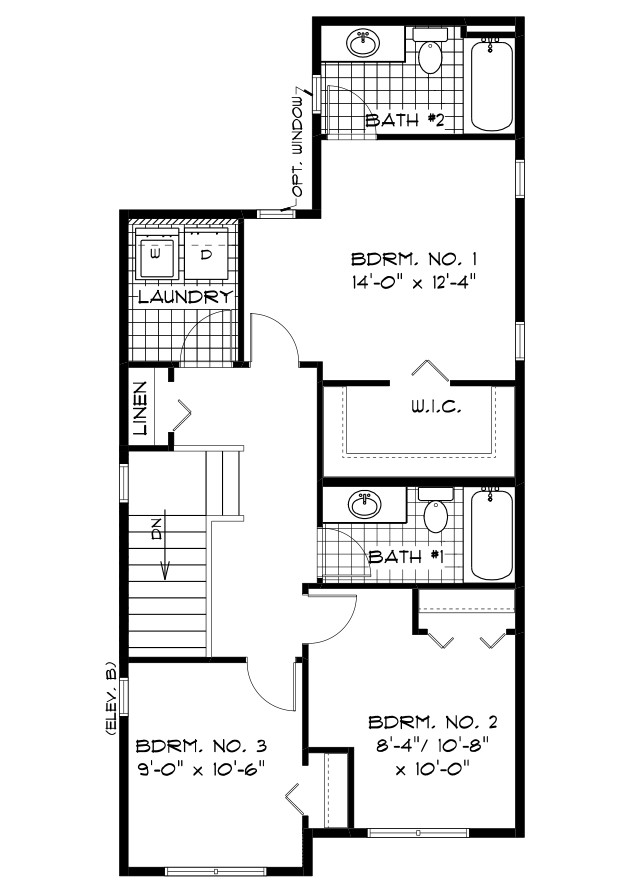 Second Floor Plan - 813 Sq. Ft.
