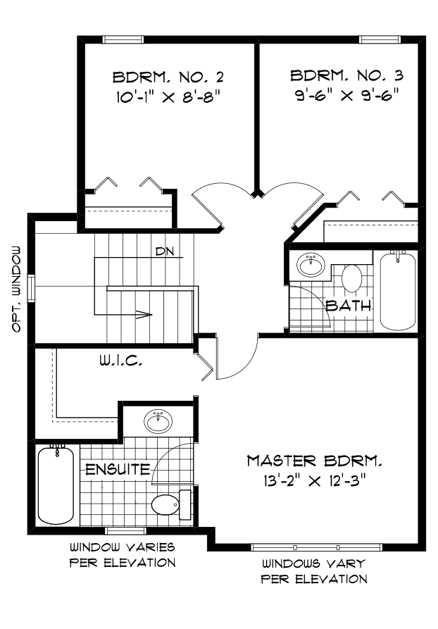 Second Floor Plan - 875 Sq. Ft.