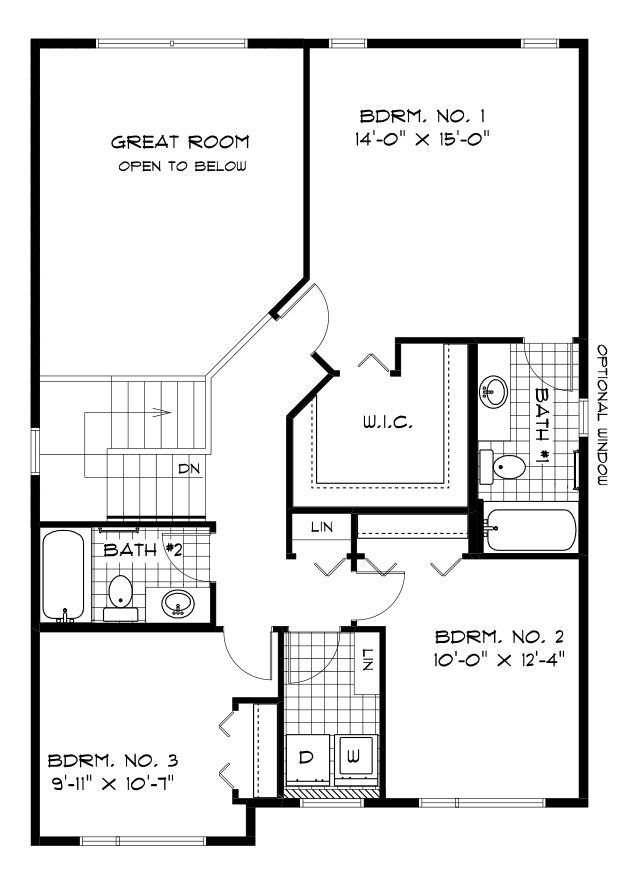 Second Floor Plan - 947 Sq. Ft.