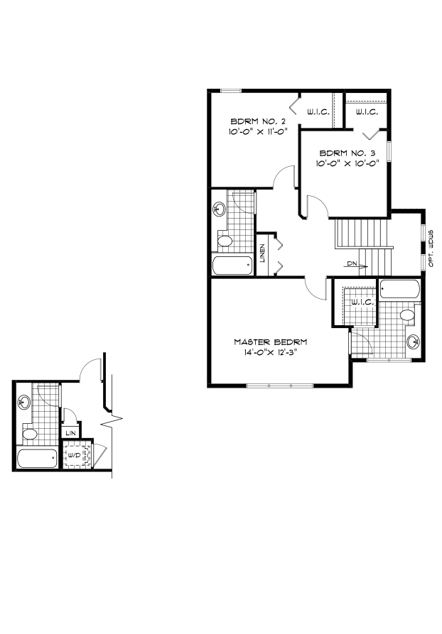 Optional Second Floor Plan - 810 Sq. Ft. 