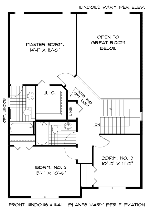 Second Floor Plan - 887 Sq. Ft.