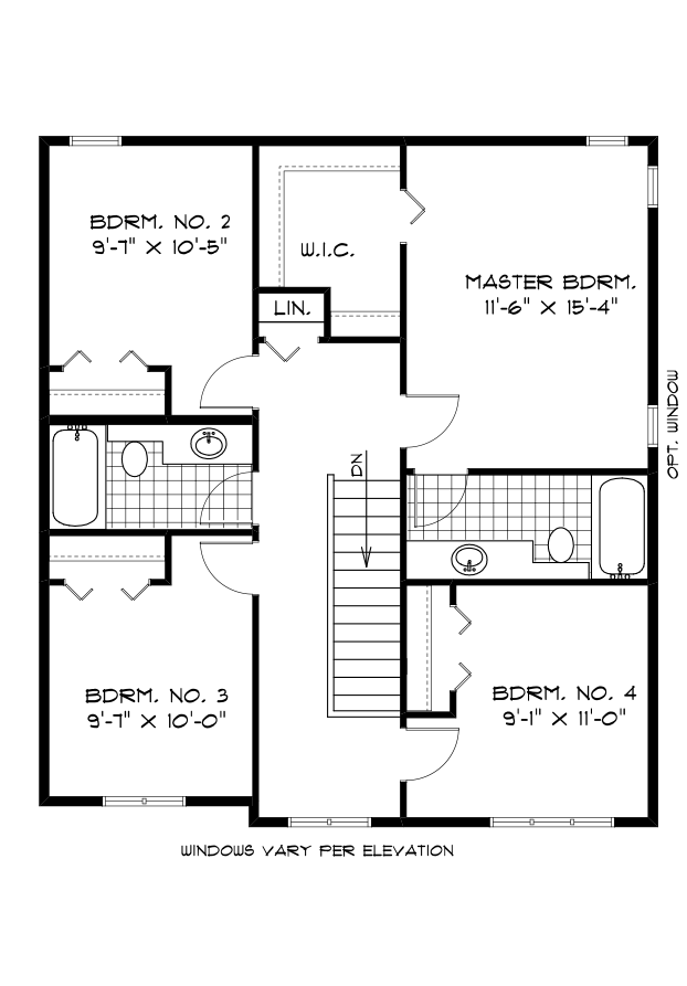 Second Floor Plan - 963 Sq. Ft. 