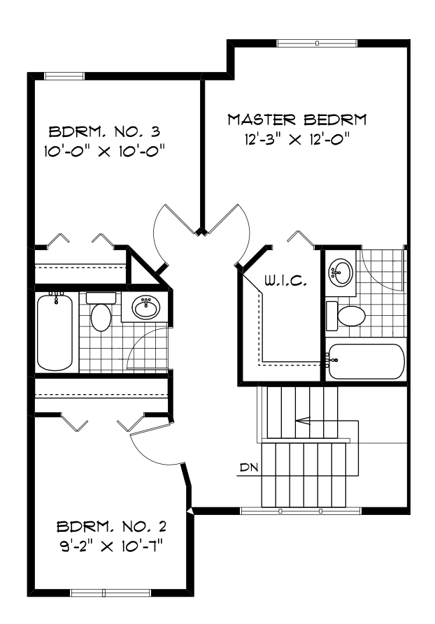 Second Floor Plan Unit 1 - 707 Sq. Ft.