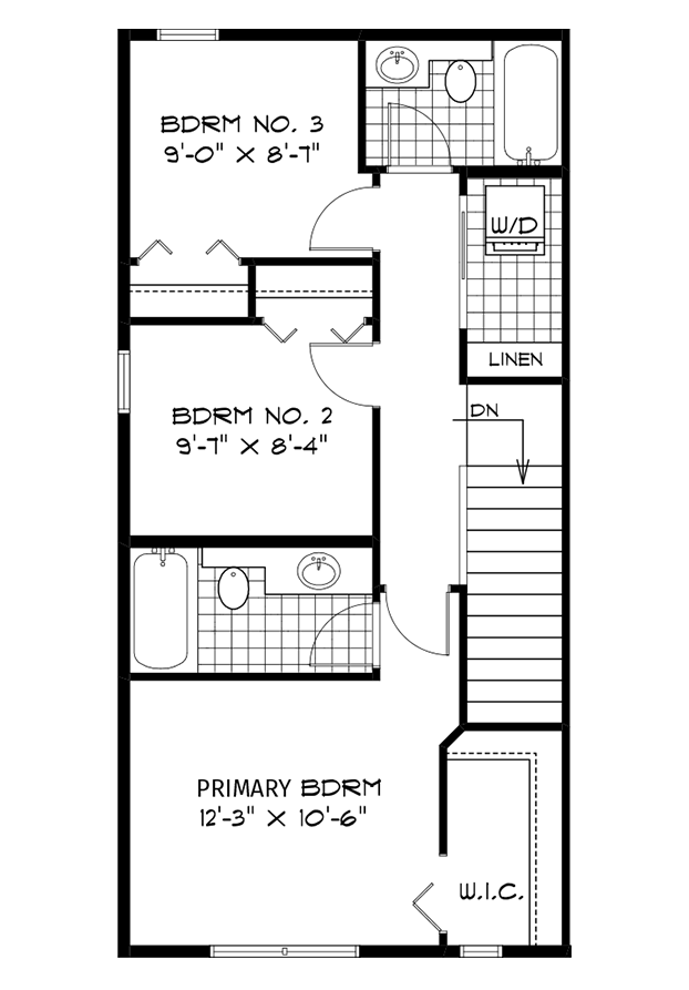 Second Floor Plan - 613 Sq. Ft. 