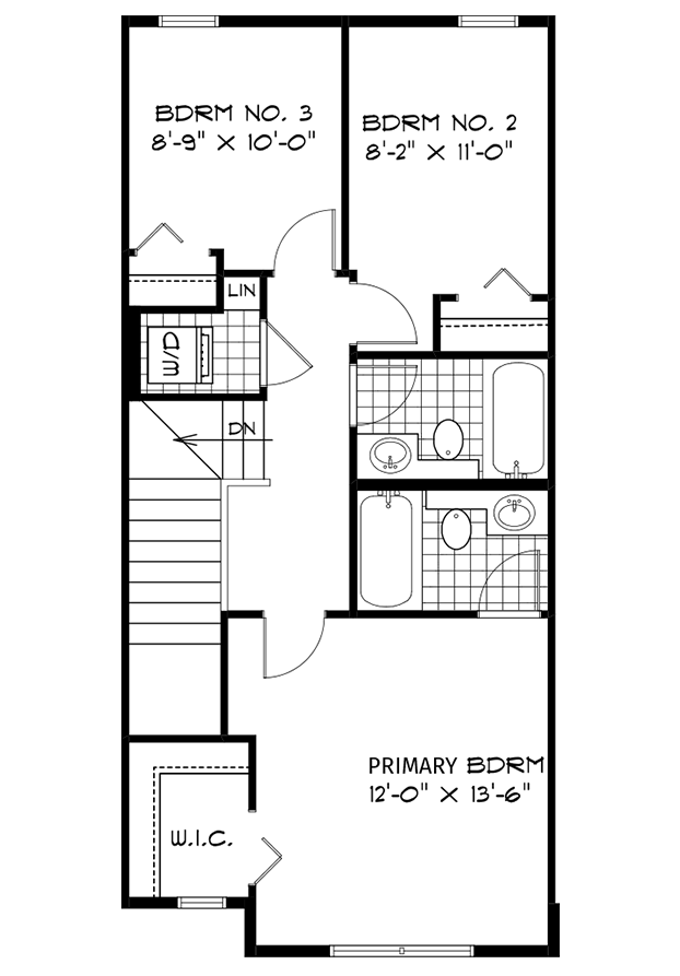 Second Floor Plan - 605 Sq. Ft.
