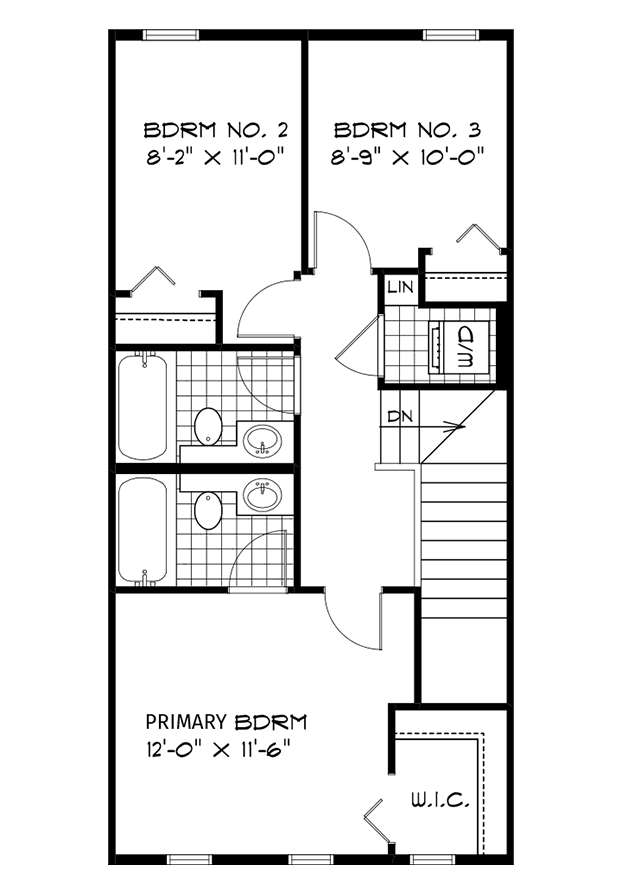 Second Floor Plan - 631 Sq. Ft.
