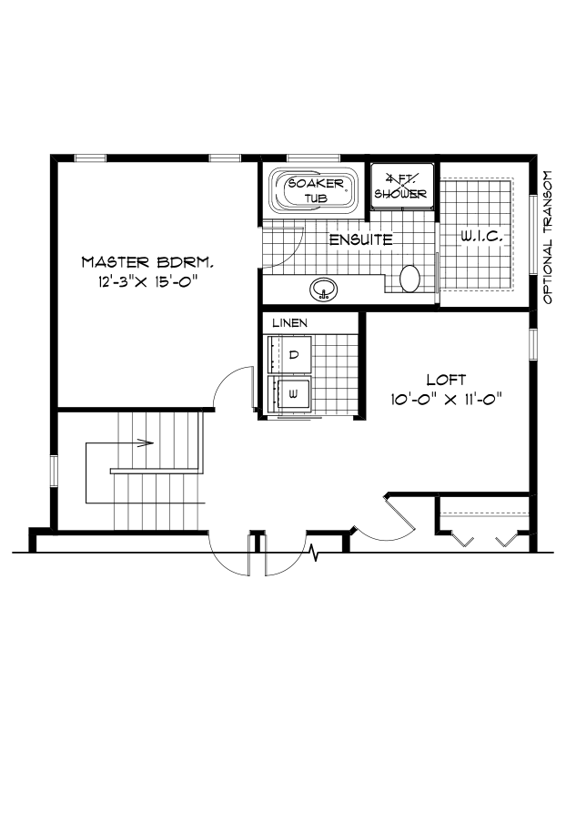 Second Floor Plan - 810 Sq. Ft.