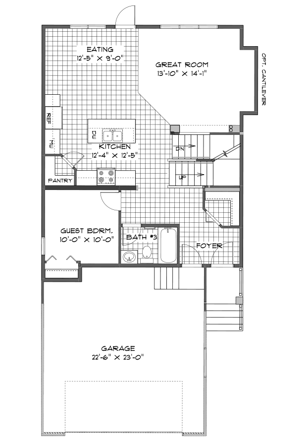Main Floor Plan - 918 Sq. Ft.